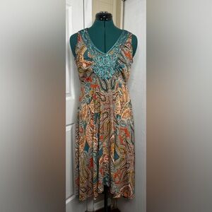 One World Dress For Women Medium Pre Owned In Excellent Condition Paisley Print
